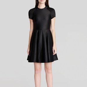 Ted Baker Black Melisse Embossed Neoprene Dress
